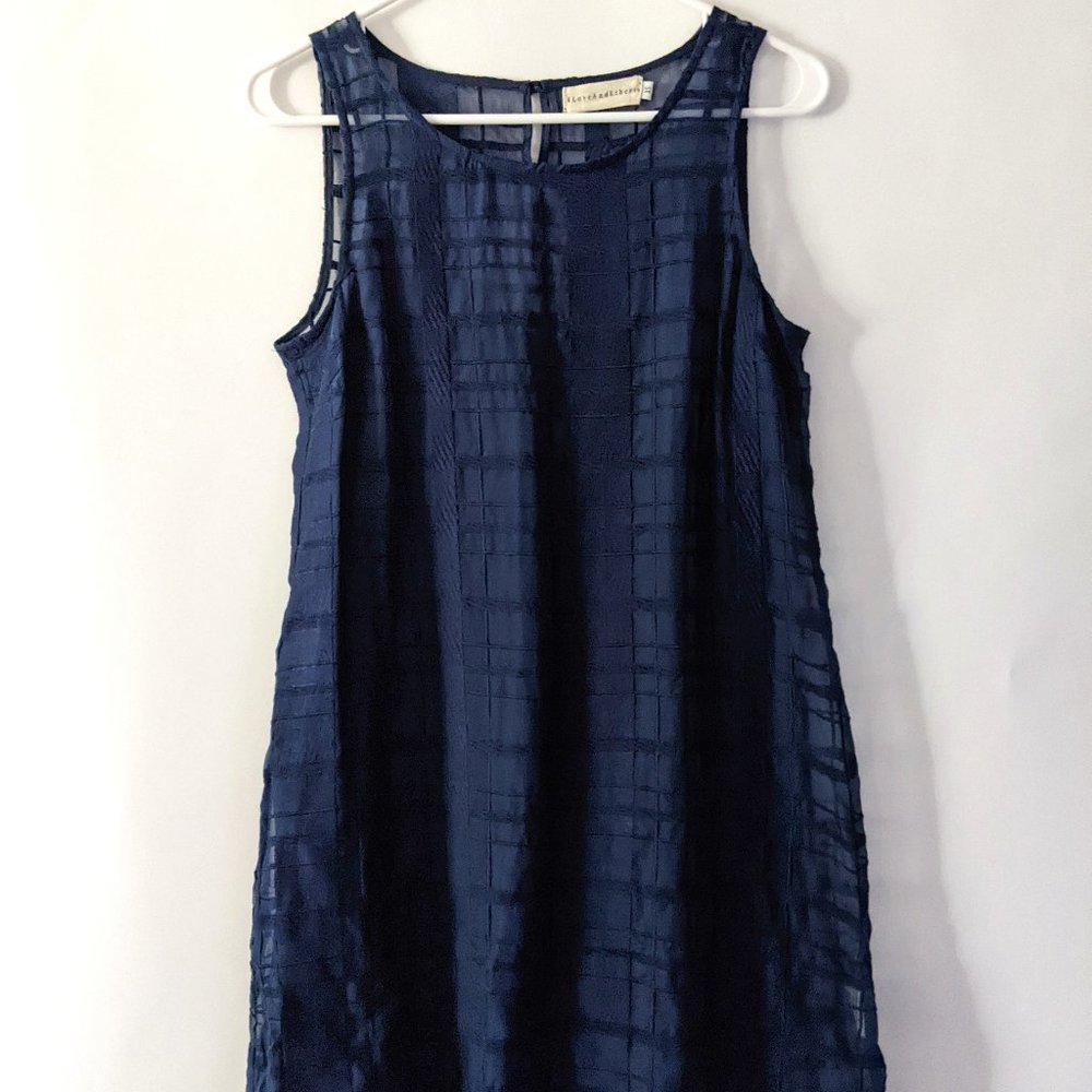 Johnny Was 4 Love And Liberty Blue Silk Mini Dress XS